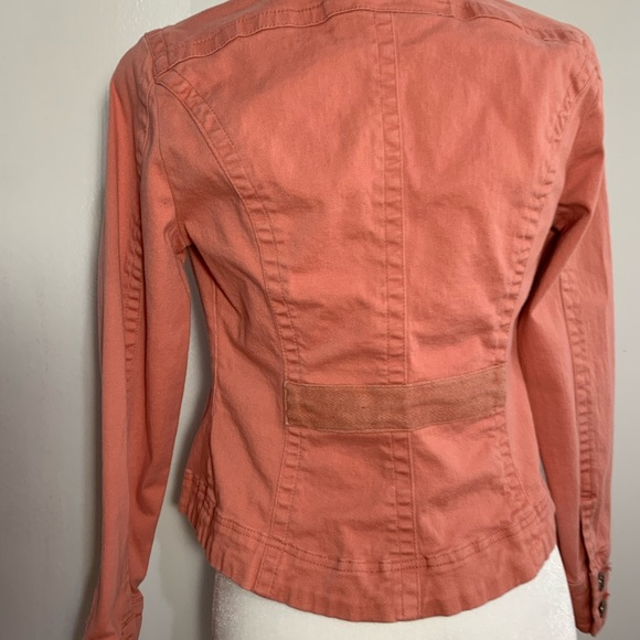 LAL Live A Little Peach Denim Jacket - Picture 2 of 6